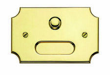 Pulsante Campanello esterno porta nome ottone lucido oro scatol 503 80x125  p611