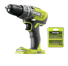 Ryobi R18DD3-0 Trapano Avvitatore 18V senza batteria + set inserti RAK17S