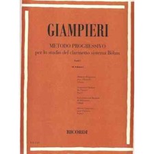 Giampieri  metodo progressivo per clarinetto parte 1  ER 1521 Ricordi