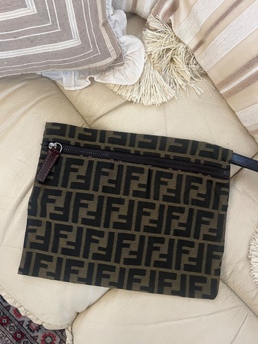 Fendi zucca pochette vintage