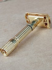 Bel rasoio di sicurezza vintage Gillette Gold Fat Boy regolabile 1960 F2