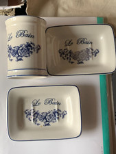 Set "Le Bain"  2 portasaponi e un porta spazzolini  - tre oggetti poco usati -