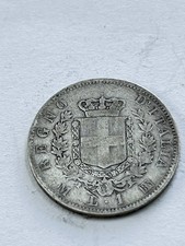MONETA 1 LIRA VITTORIO EMANUELE II REGNO ITALIA 1863 ARG. g.5 OLD SILVER COIN