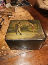 Antica scatola russa in cartapesta dipinta/mano laccata Fedoskino metà XIX sec.