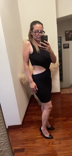 Top dress nero con - nero, cut‑out