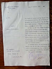 1923-Console SALVATORE TORRE autografo-Console a GEDDA Arabia Saudita+