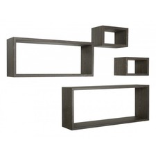 Set 4 Mensole Rovere Scuro