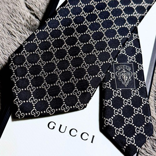 Cravatta gucci seta nera - gucci, gg
