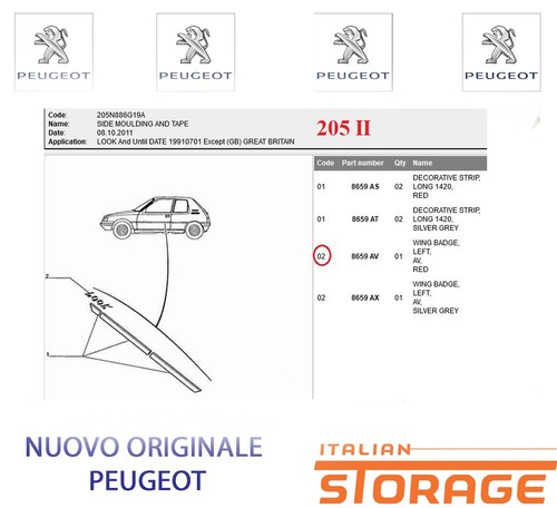 Peugeot 205 look scritta - peugeot,
