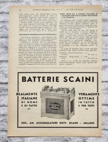 1933 batteria scaini milano - 1933,