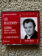 Opera CD Giacomo Meyerbeer Les Huguenots Gedda Shane Tarres Diaz 1996 2MCD961141