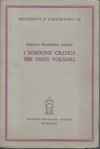 Edizione critica dei testi - l'edizione,