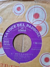 DISCO 45 GIRI LA VOCE DEL PADRONE "MEZZANOTTE" DI SERGIO BRUNI