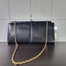 Borsa in Pelle di Pitone Nero