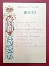 Umberto e Margherita - Pranzo privato - Roma, 15 febbraio 1896 - SAVOIA