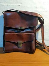 Borsello multitasca vintage in pelle originale dell'epoca