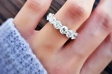 Anello Eternity  Con Diamanti In  Moissanite 7 Carati