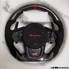 Toyota A90 Supra Carbon Alcantara Flat Bottom Wheel Carbon Paddles