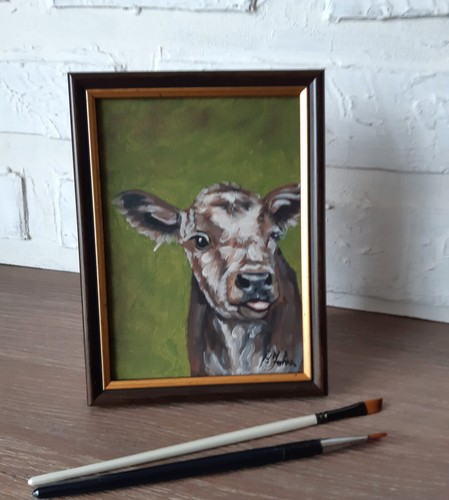 Quadro originale mucca - , arte