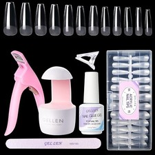 Gellen Kit di estensione, gel colla, lampada per unghie UV LED SENZA SCATOLA