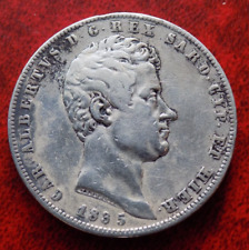 5 LIRE 1835 ZECCA DI GENOVA REGNO DI SARDEGNA