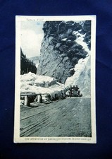 1915 rara CARTOLINA militare WW1 FIAT Passaggio scavato in una valanga