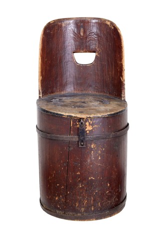 Sedia scavata pino dipinto - scavata,