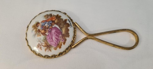 Miroir poche métal dore - miroir,