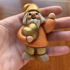 THUN Gnomo Sorridente Con Cuore Oro Altezza 8 cm RARO