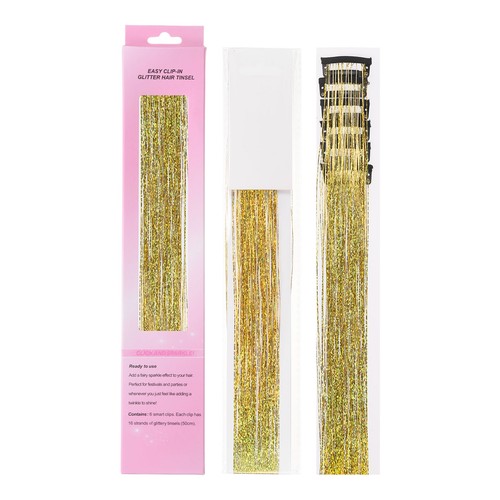 6pcs clip hair tinsel - clip,