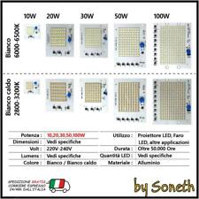 PIASTRA CHIP A LED CON DRIVER 220V PROIETTORE FARO FARETTO 10W 20W 30W 50W 100W