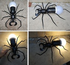 ANTICA LAMPADA DA MURO O APPLIQUE FORMA DI RAGNO IN FERRO BATTUTO VINTAGE DESIGN