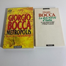 Due libri di Giorgio Bocca Metropolis La disunita' d'Italia Mondadori Garzanti