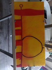 Lampada artigianale da muro dipinta a mano