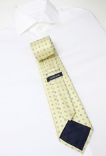 Cravatta CAFE COTON Uomo Taglia Unica Avorio A Pois In Seta Pura Punta