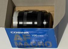 Obiettivo Cosina 100mm 3.5 Macro AF per Canon EOS e fotocamere digitali con adattatore 1:1