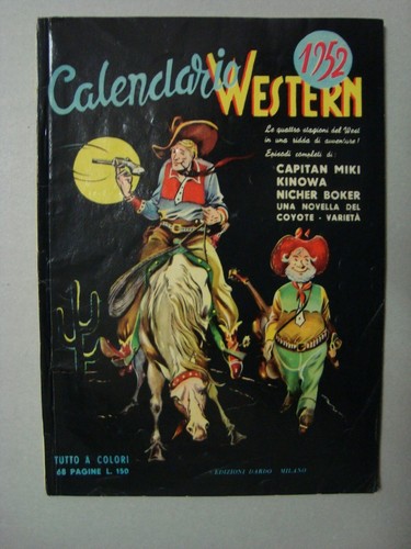 Calendario del western - calendario, 1952