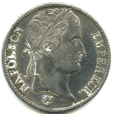 5 franchi argento Napoleone Imperatore 1808 A n. F.7439