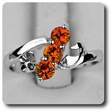 Anello Zaffiro Arancione