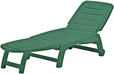 2 LETTINI PRENDISOLE COTTAGE  VERDE  GRANDSOLEIL  3  POSIZIONI