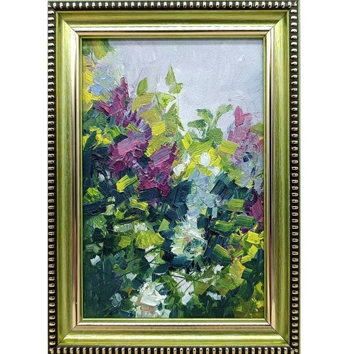 Dipinto olio originale lilla