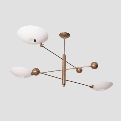 Lampadario moderno ottone - lampadario,