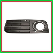 Griglia Sinistra Paraurti Nera-Con Sede Fendi-Con Cornice Cromata Audi A4 (B8)-(