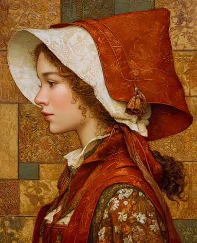Donna medievale cappuccio - in,