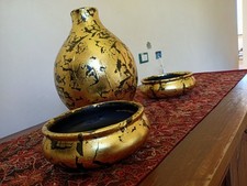 ANTICA ANFORA IN TERRACOTTA VASO DELL'800 QUARTARA PORTA FIORI CAPASA VUMMILE