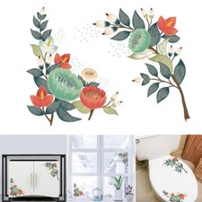 Fiori Vite WC Frigorifero Armadio Vetro Adesivi Decalcomania Floreale Decorazione