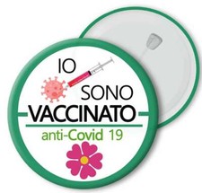 Spilla Pins 5.8 cm X Dottori Oss medico Infermieri vaccinata COVI D verde