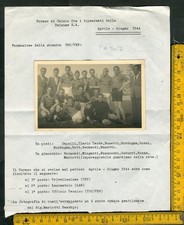 Bergamo Dalmine Calcio Foto Squadra OND 1944 con Autografi fa 507