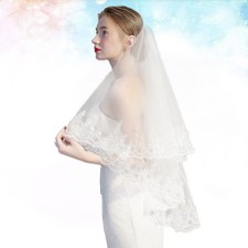  Velo da sposa semplice a due