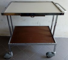 Carrello Cucina con piano estraibile struttura in Acciaio
